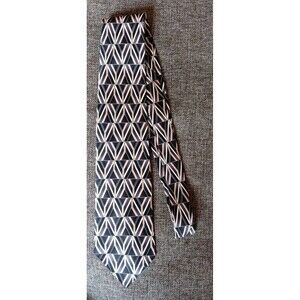 Tie 70s 80s 90s Y2K New Vintage Stock Gian Franco Ruffini Black Beige 60 Inch